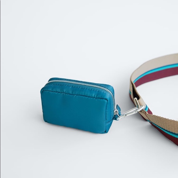 Zara burnt orange/ teal coin purse bag - Picture 4 of 6